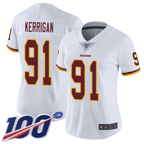 Washington Redskins Limited White Women Ryan Kerrigan Road Jersey NFL Football 91 100th Season